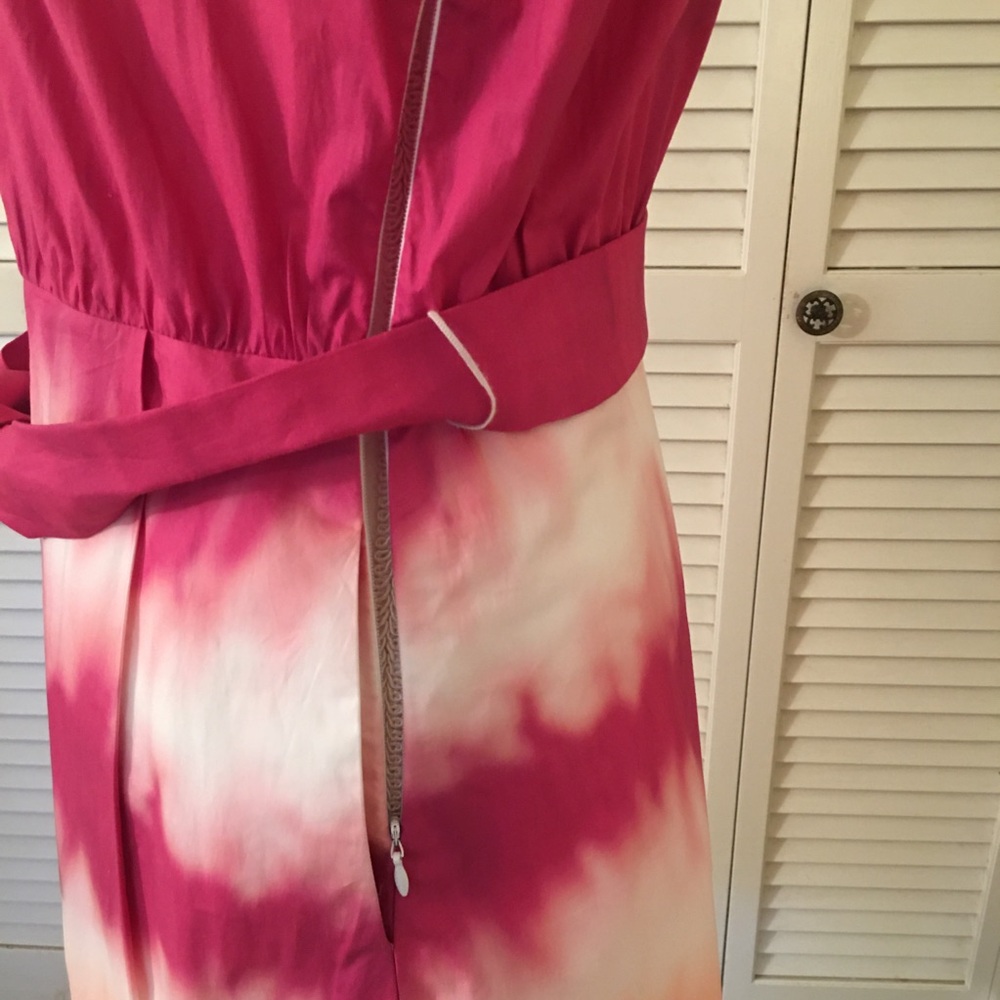 Piazza Sempione Elegant Pink Ombre Luxury Designer Shirt Dress NWT Size 40 (6) - Picture 9 of 11